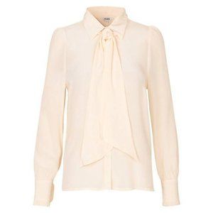 Cream Blouse with Bow Option